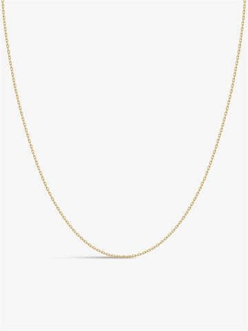 ANKIEJOY 14K Solid Gold Classic Cross Chain Necklace
