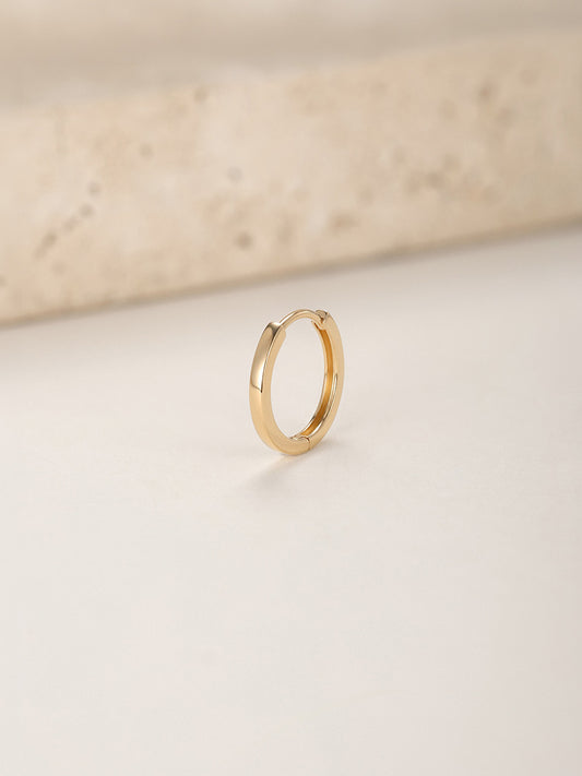 ANKIEJOY Essentials 14K Solid Gold Minimalist Hoop