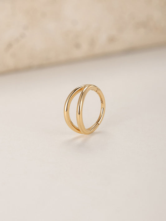 ANKIEJOY Essentials 14K Solid Gold Layered Hoop