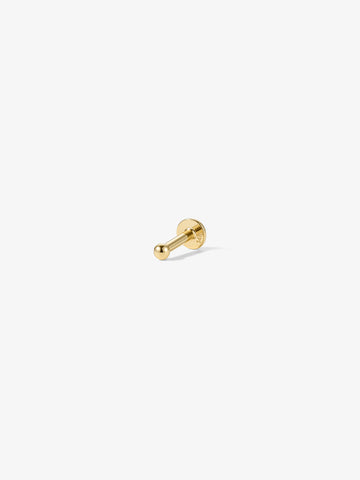 ANKIEJOY GoldWave 14K Solid Gold Classic Bead Flat Back Stud