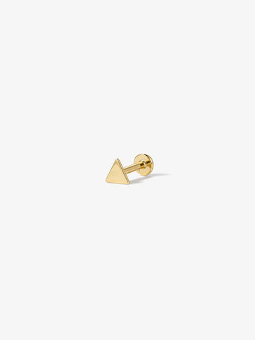 ANKIEJOY Geometry 14K Solid Gold Triangle Flat Back Stud