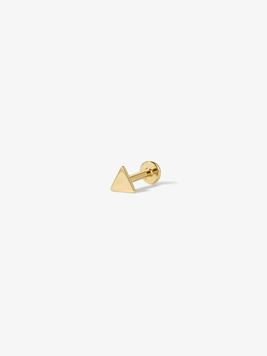 ANKIEJOY Geometry 14K Solid Gold Triangle Flat Back Stud
