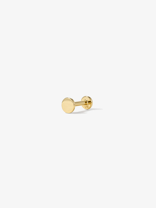 ANKIEJOY Geometry 14K Solid Gold Disc Flat Back Stud