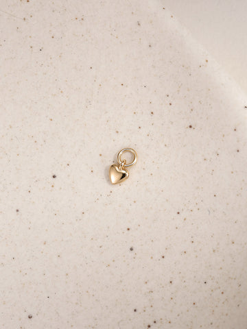 ANKIEJOY Love 14K Solid Gold Classic Heart Charm