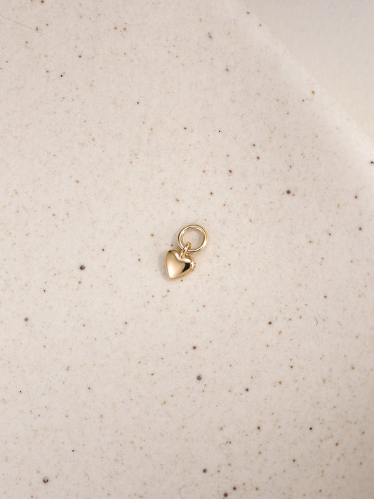 ANKIEJOY Love 14K Solid Gold Classic Heart Charm