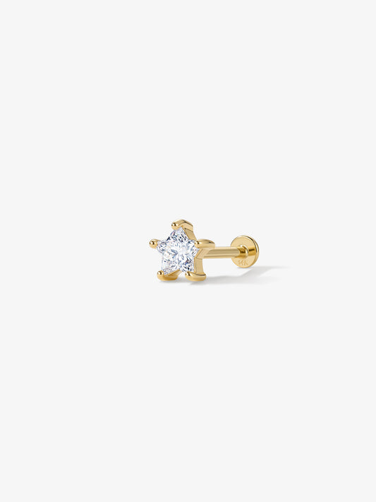 ANKIEJOY Essentials labret a stella in oro massiccio 14 carati