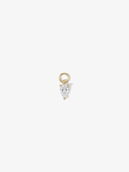 ANKIEJOY Dewdrop 14K Solid Gold Pear Drop Charm