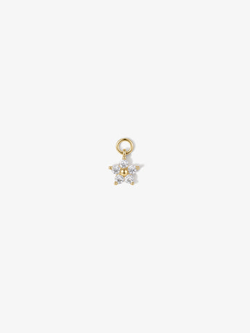 ANKIEJOY Blossom 14K Solid Gold Flower Drop Charm