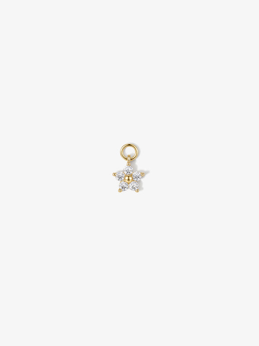 ANKIEJOY Blossom 14K Solid Gold Flower Drop Charm