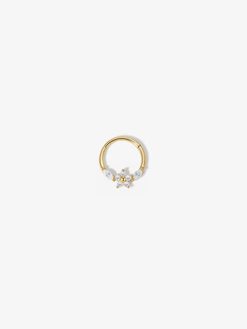 ANKIEJOY Blossom 14K Solid Gold Flower Daith Clicker