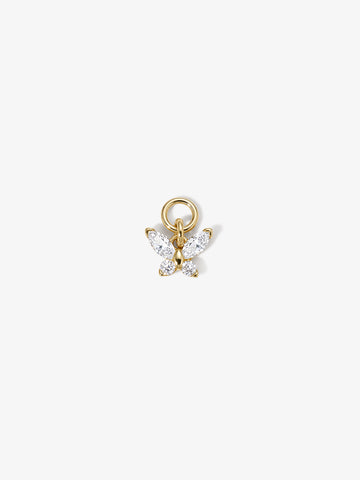 ANKIEJOY Wings 14K Solid Gold Butterfly Drop Charm