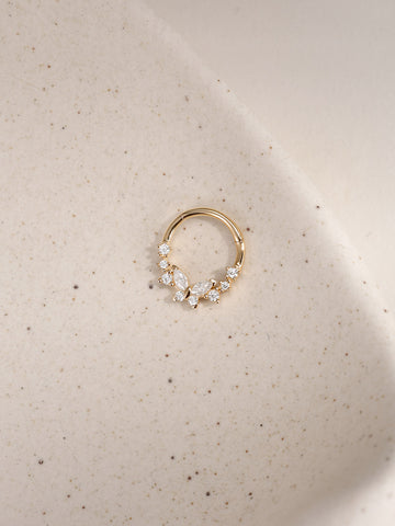 ANKIEJOY Wings 14K Solid Gold Butterfly Daith Clicker
