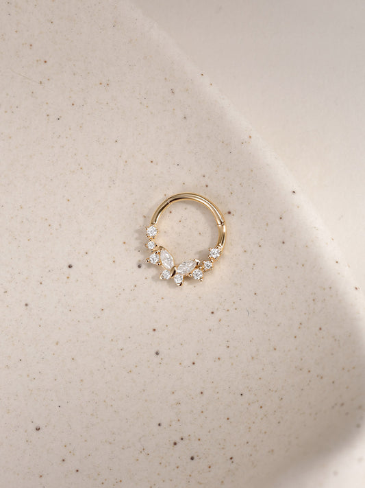 ANKIEJOY Wings 14K Solid Gold Butterfly Daith Clicker