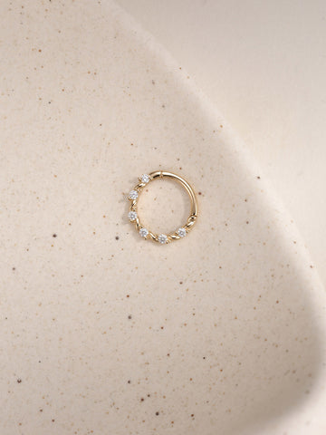 ANKIEJOY Twine 14K Solid Gold Twisted-Rope Daith Clicker